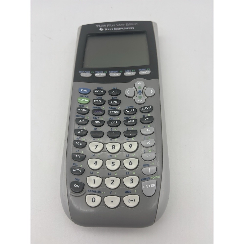 Texas Instruments TI-84 Plus Silver Edition Graphing Calculator, No Cover-Tested